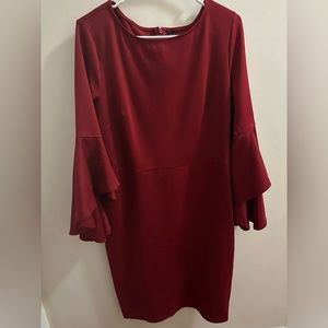 NWT Red Bell Sleeve Dress